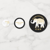 Confettis Lucky White Thai Elephant Personnalisé (Derrière)