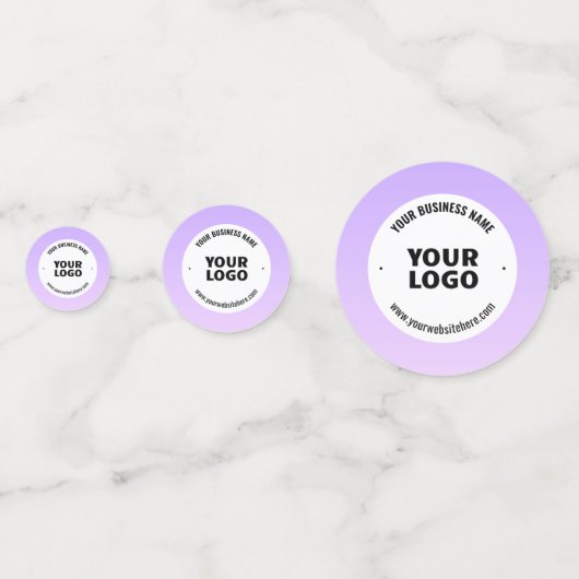 Confettis Lumière subtile violet Ombre et logo de votre entr (Devant)