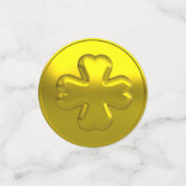 Confettis Luxury Gold Shamrock Coin for St. Patrick’s Day (Petit recto)