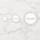 Confettis M. et M. Simple Modern Black White Party (Derrière)