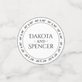 Confettis M. et M. Simple Modern Black White Party (Petit recto)