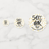 Confettis M. Mme Right Fun 50e anniversaire de mariage (Devant)