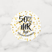 Confettis M. Mme Right Fun 50e anniversaire de mariage (Petit recto)