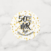 Confettis M. Mme Right Fun Golden 50e anniversaire (Petit recto)