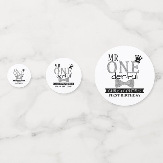 Confettis M. ONEderful 1st Birthday Party Photo (Devant)