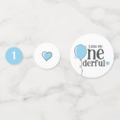 Confettis M. Onederful Birthday Blue Custom Photo (Devant)