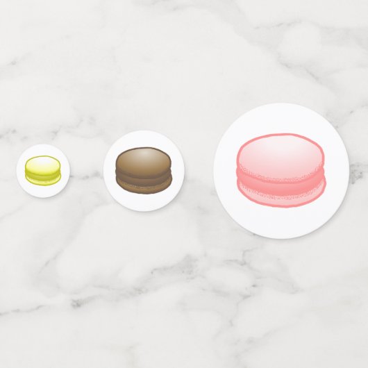 Confettis Macarons colorés et beaux (Devant)