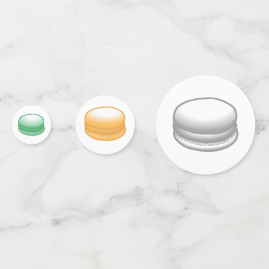 Confettis Macarons colorés et beaux (Derrière)