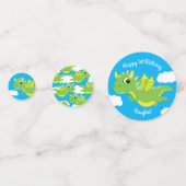 Confettis Magique Dragon mignonne 1er Anniversaire Table Déc (Derrière)