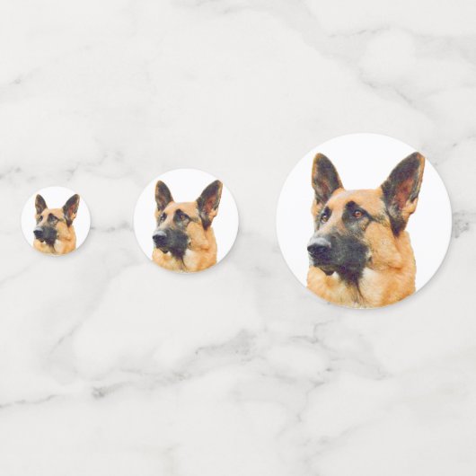 Confettis Magnifique portrait berger allemand pour les parti (Devant)