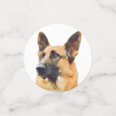 Confettis Magnifique portrait berger allemand pour les parti (Petit recto)