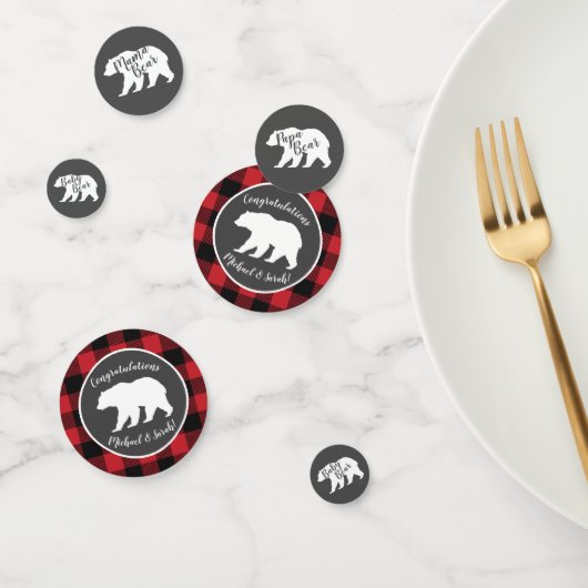Confettis Mama Bear Baby shower Woodland Lodge (Groupe)