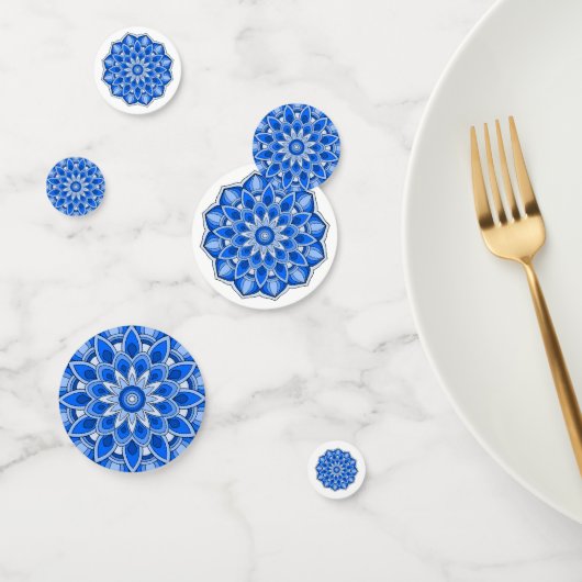 Confettis Mandala en bleu (Groupe)