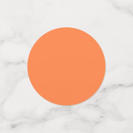 Confettis Mango orange couleur solide | Classique | Élégant (Petit recto)