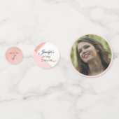 Confettis Marbre rose et or moderne (Devant)