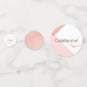 Confettis Marbre rose et or moderne (Derrière)