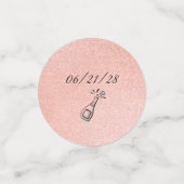 Confettis Marbre rose et or moderne (Petit recto)