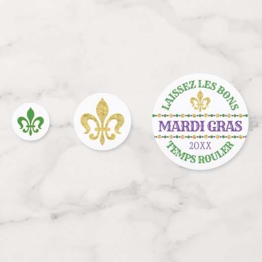 Confettis Mardi Gras | Carnaval | Mardi gras (Derrière)