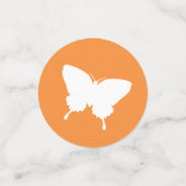 Confettis Marguerites et papillons dans la table orange Conf (Petit recto)