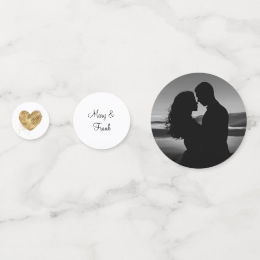 Confettis Mariage avec photo personnalisée (Derrière)