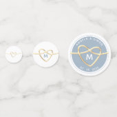 Confettis Mariage bleu Dusty (Devant)