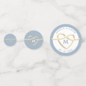 Confettis Mariage bleu Dusty (Derrière)