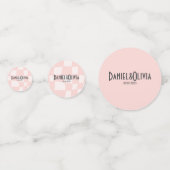 Confettis Mariage Carré rose (Devant)