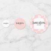 Confettis Mariage Carré rose (Derrière)