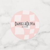 Confettis Mariage Carré rose (Petit recto)