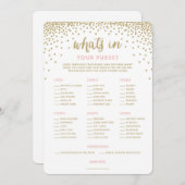 Confettis Mariage | Cartes Qu'y a-t-il dans votre  (Devant / Derrière)