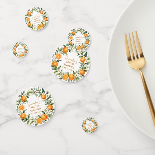 Confettis Mariage Citron Orange Main Squeeze (Groupe)