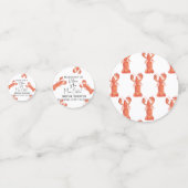 Confettis Mariage civil avec aquarelle homards thème princip (Derrière)