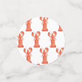 Confettis Mariage civil avec aquarelle homards thème princip (Petit recto)