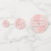 Confettis Mariage d'art Abstrait Pastel rose joyeux (Devant)