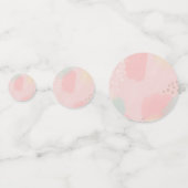 Confettis Mariage d'art Abstrait Pastel rose joyeux (Derrière)