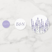 Confettis Mariage de champ de lavande française simple et dé (Derrière)