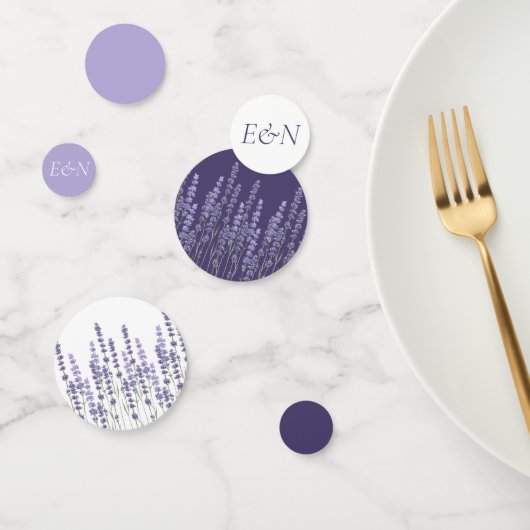 Confettis Mariage de champ de lavande française simple et dé (Groupe)