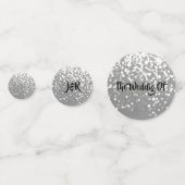 Confettis Mariage de cristaux de parties scintillant argent (Devant)