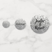 Confettis Mariage de cristaux de parties scintillant argent (Derrière)