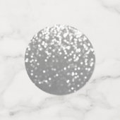 Confettis Mariage de cristaux de parties scintillant argent (Petit recto)