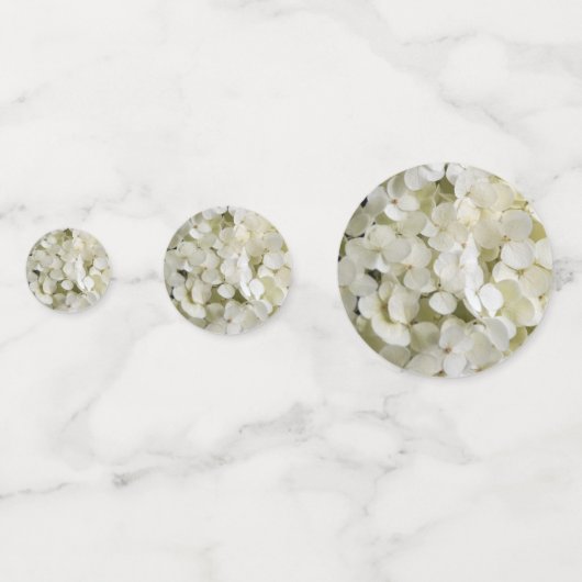 Confettis Mariage de fleurs d'Hydrangée blanche (Derrière)