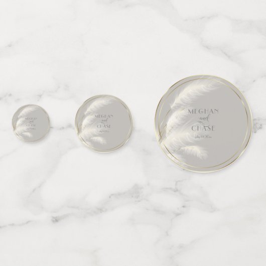 Confettis Mariage de gazon Pampas (Devant)