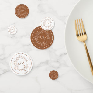 Confettis Mariage de monogramme en terre cuite