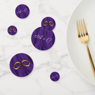 Confettis Mariage de soie violette