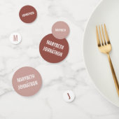 Confettis Mariage de typographie Rose Boho Dusty simple (Groupe)