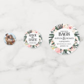 Confettis Mariage Destination Tropicale Enregistrer La Date (Devant)