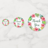 Confettis Mariage d'hibiscus floraux hawaïens tropicaux (Derrière)