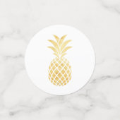 Confettis Mariage d'or d'ananas tropical (Petit recto)