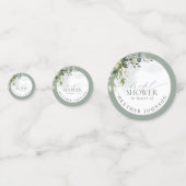 Confettis Mariage élégant avec Eucalyptus Bleu Poussiéreux (Devant)