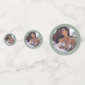 Confettis Mariage élégant avec Eucalyptus Bleu Poussiéreux (Derrière)